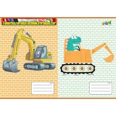  Füzet, tűzött, A5, vonalas, 32 lap, 1. osztály, COOL BY VICTORIA, Excavator  14-32