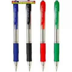   PILOT  Super Grip F Golyóstoll, 0,7mm (0,27mm vonalvastagság) nyomógombos kül. színben (BPGP-10R-F)