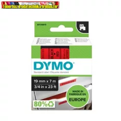   - Kiárusítás- Dymo D1 kazetta (S0720870) 45807- 19mmx7m fekete betű/piros háttér 