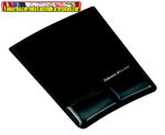   FELLOWES Egéralátét csuklótámasszal,  Health-V Crystal, fekete (CRC91823)