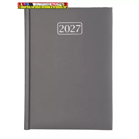 VICTORIA OFFICE Chrono határidőnapló, naptár, tervező, A5, napi, szürke (2027 évi) (agenda)