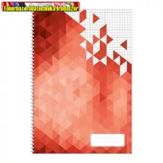 Spirálfüzet A/4-80 lapos kockás PD Geometric
