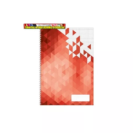 Spirálfüzet A/4-80 lapos kockás PD Geometric