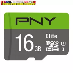   PNY 16GB microSDXC Elite Class 10 UHS-I + adapterrel SD MEMÓRIAKÁRTYA