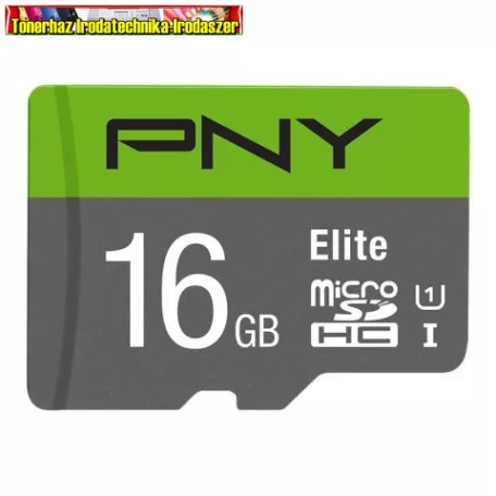 PNY 16GB microSDXC Elite Class 10 UHS-I + adapterrel SD MEMÓRIAKÁRTYA