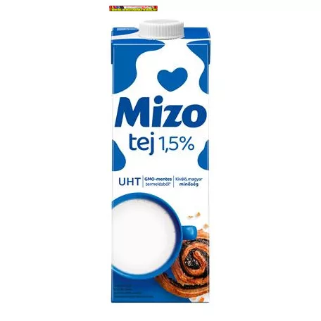 Tartós tej, visszazárható dobozban, 1,5%, 1 l, MIZO UHT