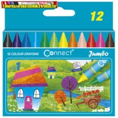   Zsírkréta CONNECT Jumbo, 12db-os készlet, 11mm-es átmérő