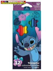 Stitch Színes ceruza készlet  háromszögletű 12db/cs (54786)