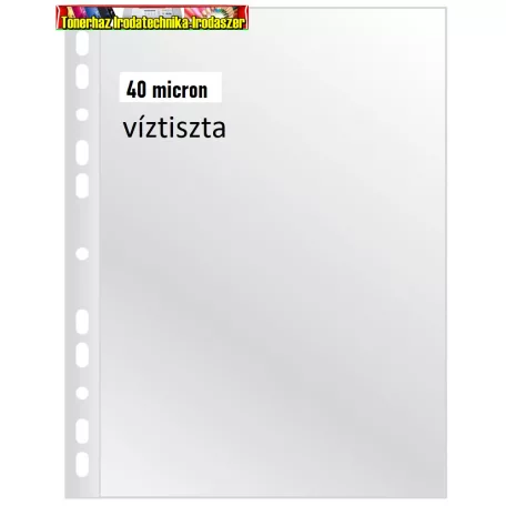Lefűzhető genotherm 40 mikron víztiszta 100db/cs (40mik) TREND