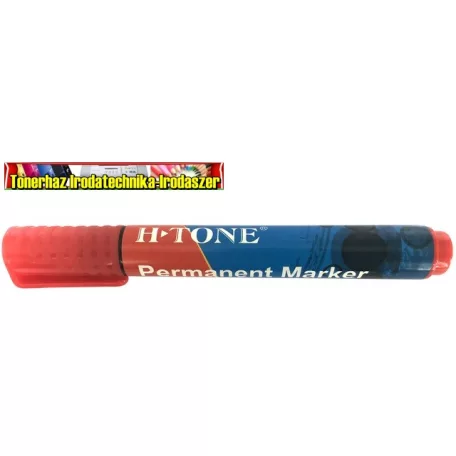 H-Tone Permanent (alkoholos filctoll) marker piros, kúpos heggyel 1-3 mm
