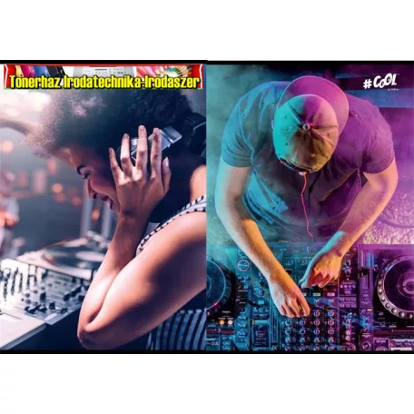 Füzet, tűzött, A5, vonalas, 96 lap, COOL BY VICTORIA, - DJ -  (21-32)