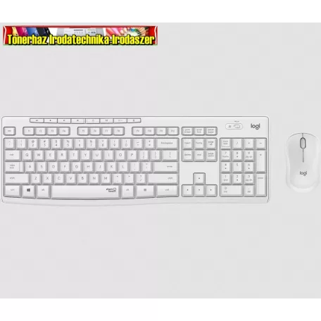 Logitech MK295 Silent Wireless Combo billentyűzet + egér White HU
