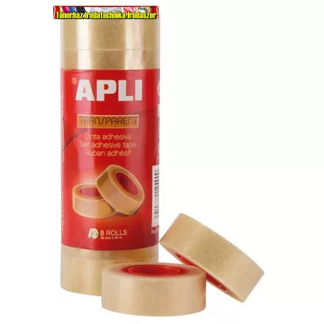 Apli Transparent átlátszó ragasztószalag, 19 mm x 33 m 12490 DB- ÁR (8db/cs) (cellux)