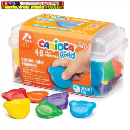 Carioca Maci formájú Baby Teddy zsírkréta 48 db-os  (42958) (marokkréta)