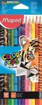    MAPED Color'Peps Animal,  Színes ceruza készlet, háromszögletű,12 különböző szín
