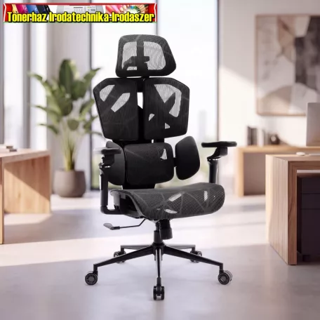 TitanMesh Pro Irodai forgószék oldalpárnával - fekete- 119 x 72 x 73 cm BMD1123BK