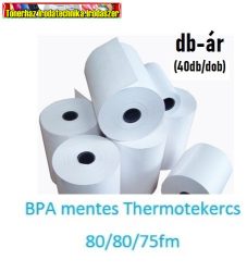 80mmx75fmx12mm hőpapír - BPA mentes-  (thermo szalag) 40db/dob  (80/80;80x80)