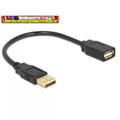 DELOCK USB Hosszabbító Fekete 15cm 82457
