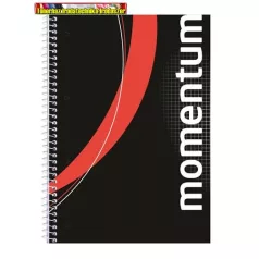   VICTORIA Momentum Spirálfüzet, A4, kockás, 90 lap, perforált, lyukasztott, 
