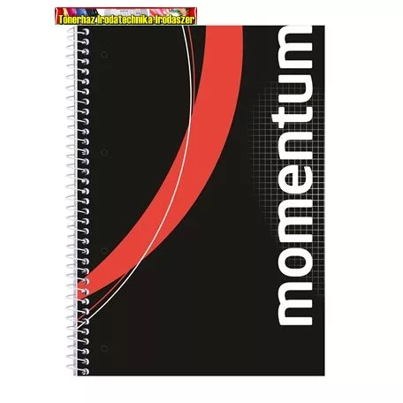 VICTORIA Momentum Spirálfüzet, A4, kockás, 90 lap, perforált, lyukasztott, 