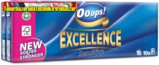 Ooops! Excellence Sensitive Papírzsebkendő 4 rétegű 10x8 darabos