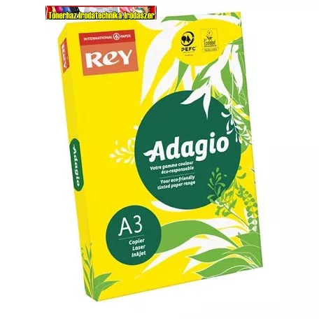 Rey Adagio Másolópapír A3/80gr színes  500ív/cs Intenzív sárga
