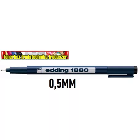 Tusfilc, 0,5 mm, EDDING 1880, fekete