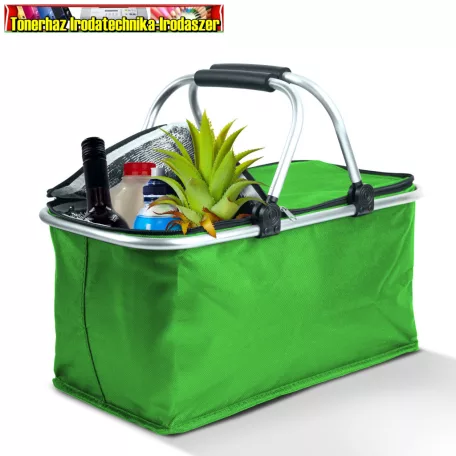 11549B Thermo összecsukható bevásárlókosár - 49 x 28 x 25 cm - 21 L - zöld