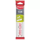 MAPED Study Unbreakable vonalzó, műanyag, törhetetlen, 15 cm, átlátszó
