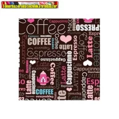 Szalvéta 33 x 33 cm 3 rétegű Art coffee (20 db/csg)