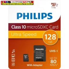   Philips PH666998 MICRO SDXC 128GB CLASS 10 UHS-I U1 + ADAPTER (memóriakártya)