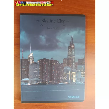 STREET Skyline City A5, 54 lapos vonalas füzet (21-54)(21-32) (margós) (A5)