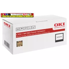   OKI 46508712 nagy kapacítású EREDETI Lézertoner C332, MC363 nyomtatókhoz, fekete, 3,5K 