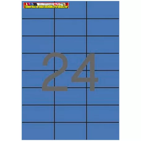 Apli 3 pályás etikett, 70 x 37 mm, 24címke/lap 100lap/dob kék /LCA11835/