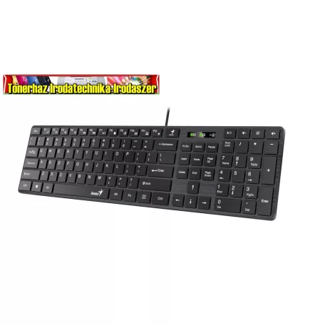 Genius SlimStar 126 USB vezetékes multimédiás billentyűzet Black