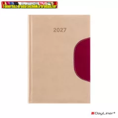  DAYLINER Memphis határidőnapló, naptár, tervező, B/5 heti bézs-padlizsán (2027 évi) (agenda)