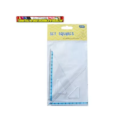 Vonalzó készlet, Educa háromszög 2 db, 10 cm és 14cm,( 45°/60° ) kicsi, bliszteres (9817)