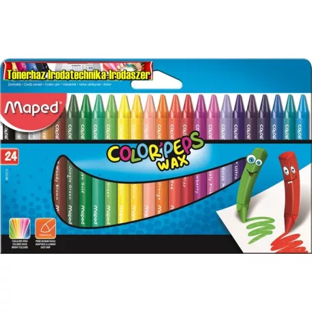 Zsírkréta, MAPED Color Peps Wax, 24 különböző szín (24db/cs)