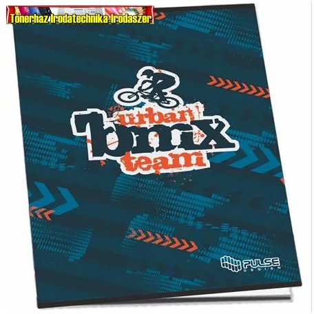 Füzet, tűzött, A5, vonalas, 52 lap, PULSE Boys (21-32) (21-52) (4-8. osztály) (margós)