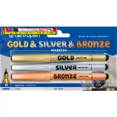   CENTROPEN FILC KÉSZLET 3DB-OS  vékony (1mm)  ARANY ÉS EZÜST ÉS BRONZ  2670 M