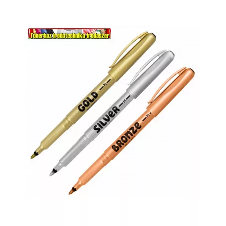 CENTROPEN FILC KÉSZLET 3DB-OS  vékony (1mm)  ARANY ÉS EZÜST ÉS BRONZ  2670 M