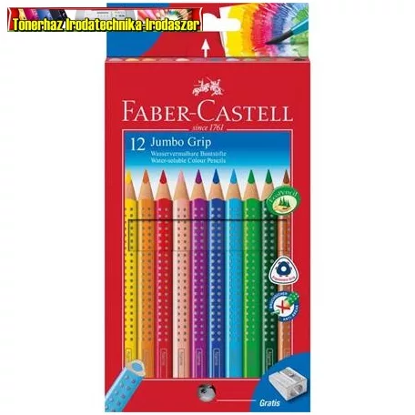 FABER-CASTELL SZÍNES CERUZA GRIP 12 DARABOS JUMBO 110912