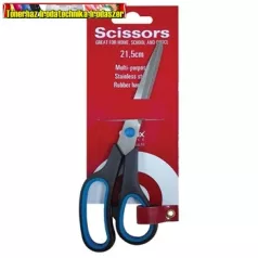 Olló irodai FORNAX 9609, 21,5cm-es, gumifogós, bliszteres
