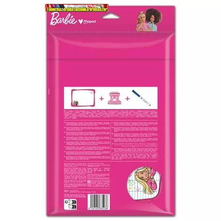 Fehértábla, (nem mágneses)  törhetetlen, MAPED  Barbie (28,6 cm x21,2 cm)