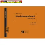   Készletbevételezési bizonylat 8 tételes 25x4 lapos tömb A/5 fekvő  B.12-111/V
