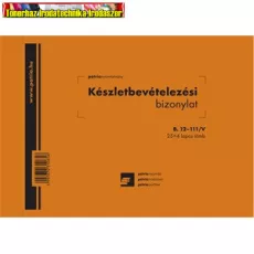 Készletbevételezési bizonylat 8 tételes 25x4 lapos tömb A/5 fekvő  B.12-111/V