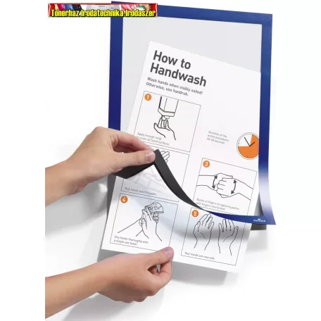 DURABLE DURAFRAME®  Infokeret A4 sötétkék (öntapadó hátlappal és mágneses előlappal) 489907