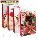   58300 Karácsonyi ajándéktáska - papír - 330 x 102 x 457 mm  (ajándéktasak, dísztasak)