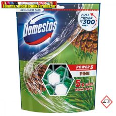 DOMESTOS Power5 Maxi Pack WC frissítő blokk Pine ( 5x55gr ) (wc illatosító)