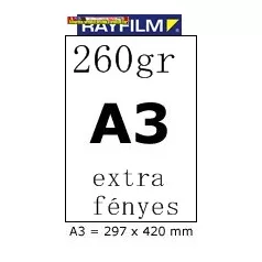   Rayfilm fotópapír A/3 260g extrafényes 50 lap/cs (R0212 1123B A/3)